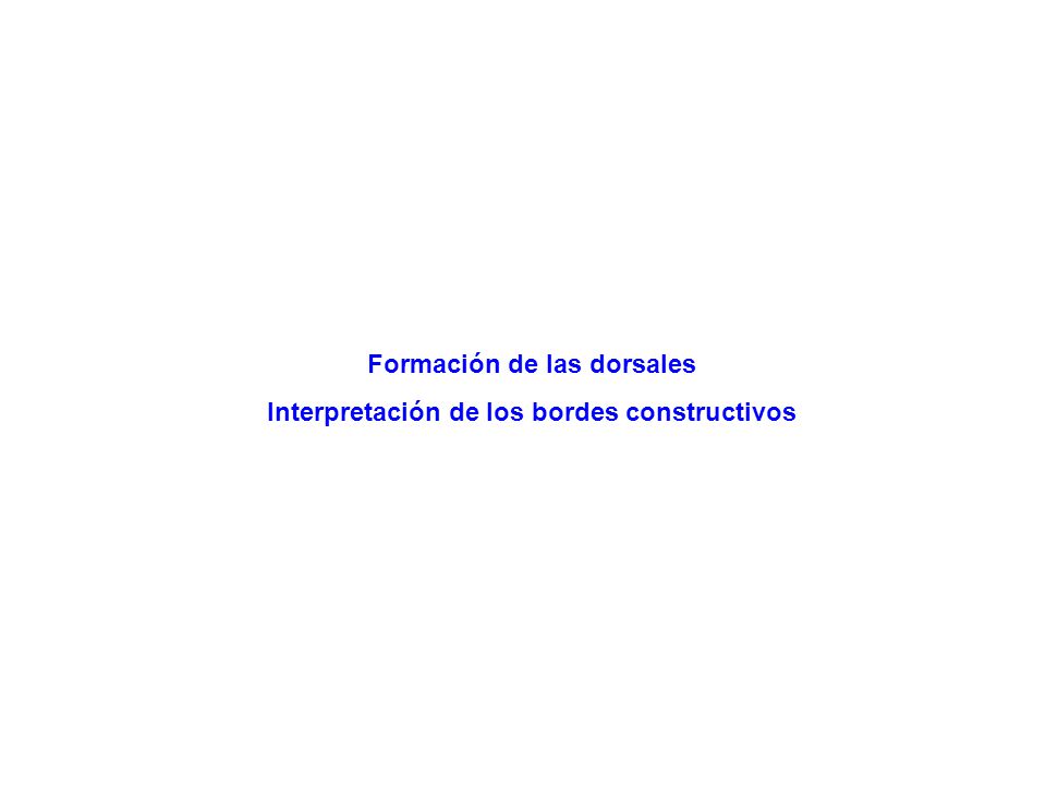 Formación de las dorsales Interpretación de los bordes constructivos