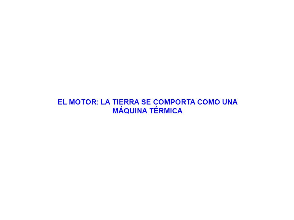 EL MOTOR: LA TIERRA SE COMPORTA COMO UNA MÁQUINA TÉRMICA