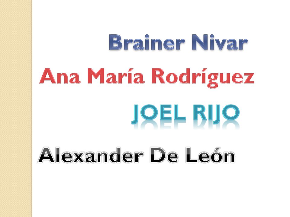 Brainer Nivar Ana María Rodríguez JOel Rijo Alexander De León