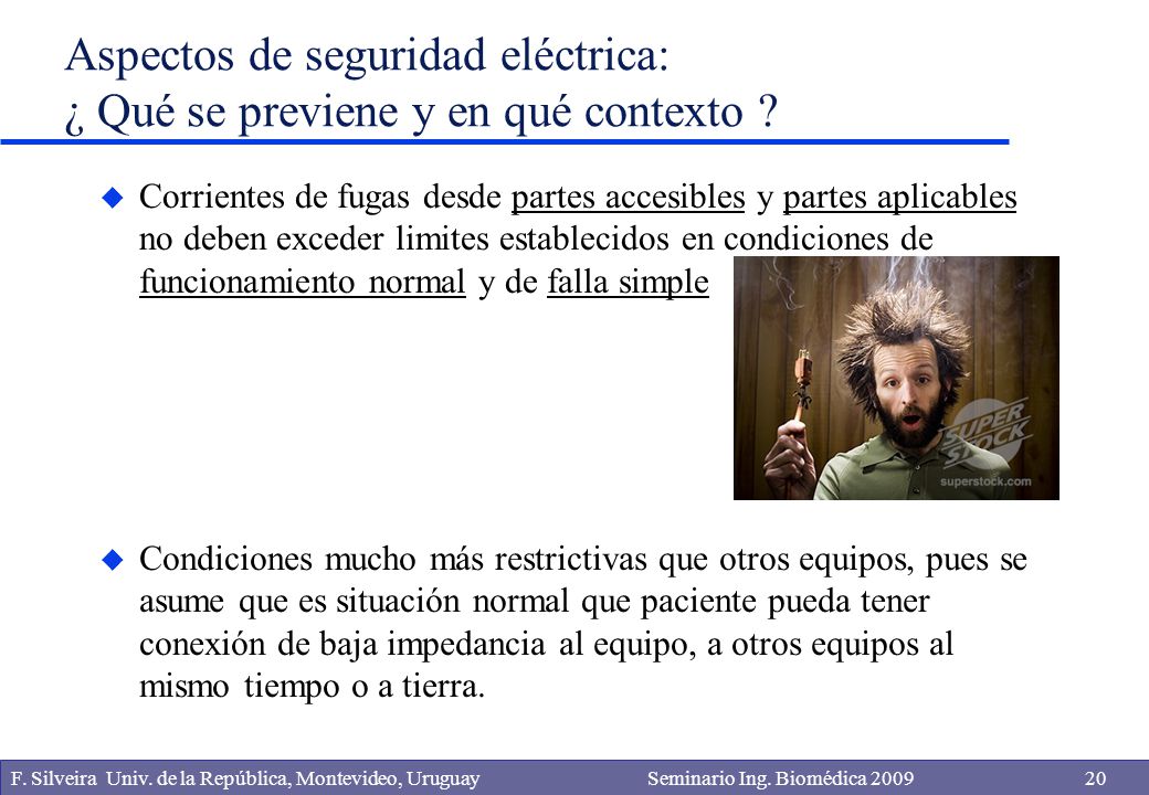 Aspectos de seguridad eléctrica: ¿ Qué se previene y en qué contexto