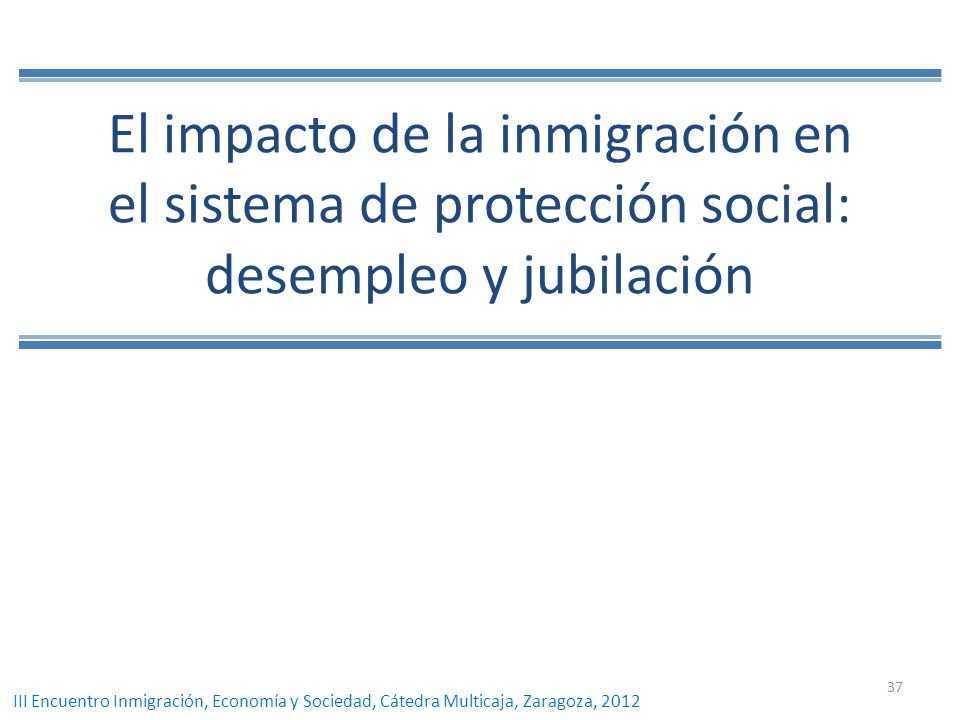 El impacto de la inmigración en el sistema de protección social: desempleo y jubilación