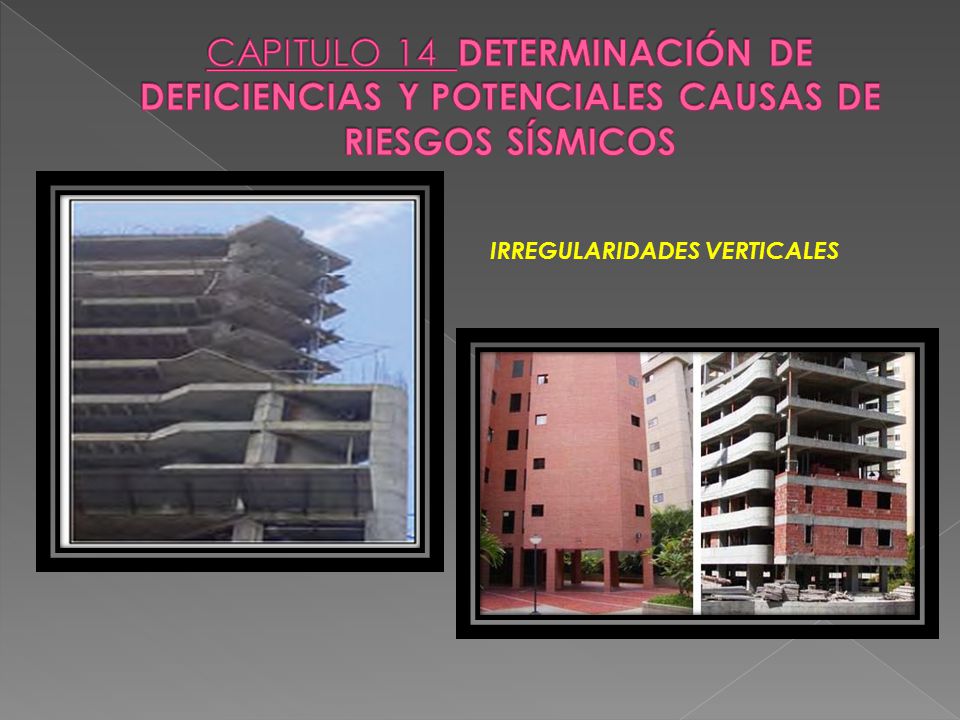 CAPITULO 14 Determinación de deficiencias y potenciales causas de riesgos sísmicos