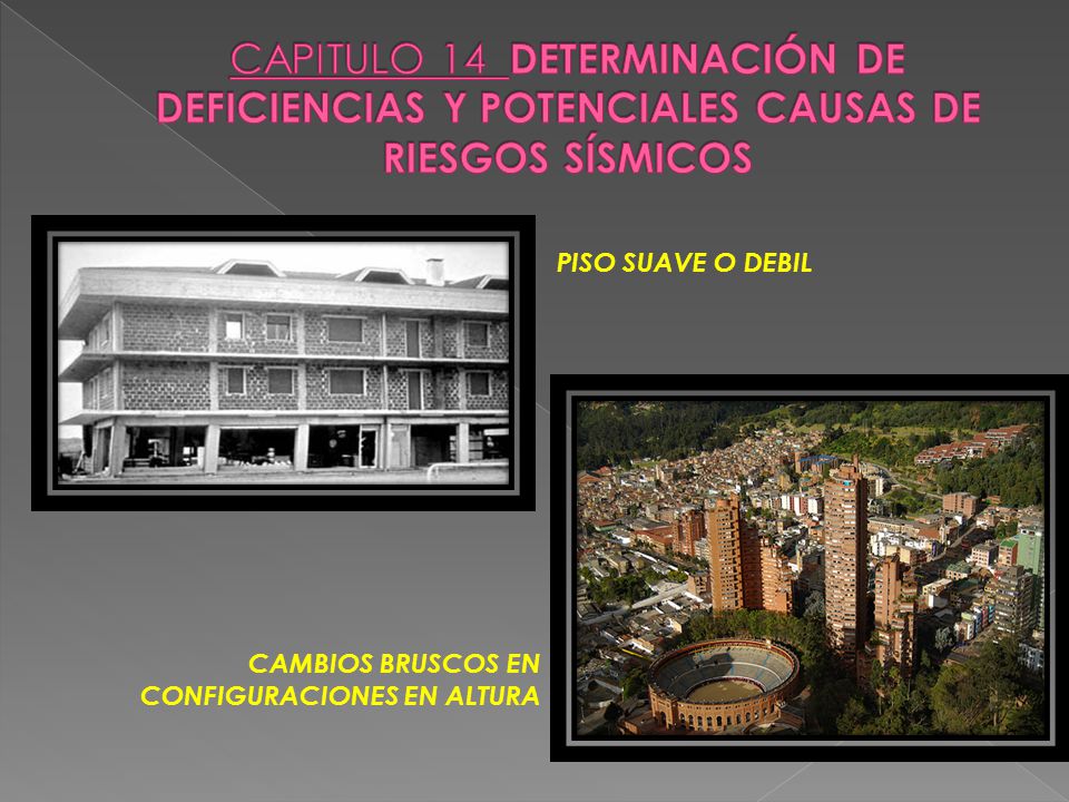 CAPITULO 14 Determinación de deficiencias y potenciales causas de riesgos sísmicos