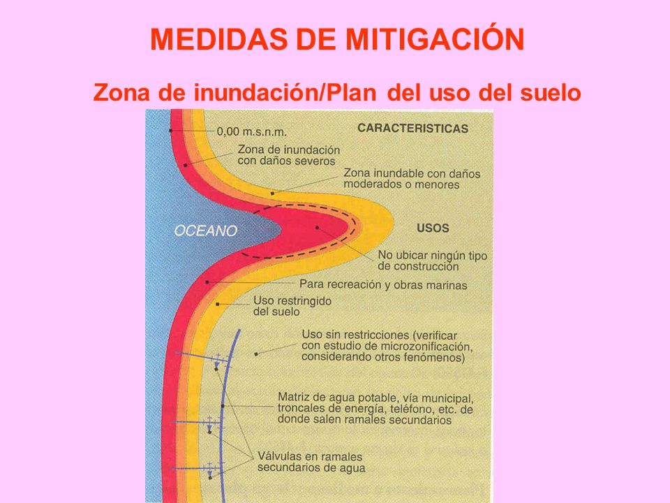 MEDIDAS DE MITIGACIÓN Zona de inundación/Plan del uso del suelo