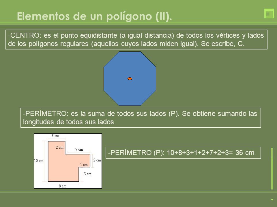 Elementos de un polígono (II).