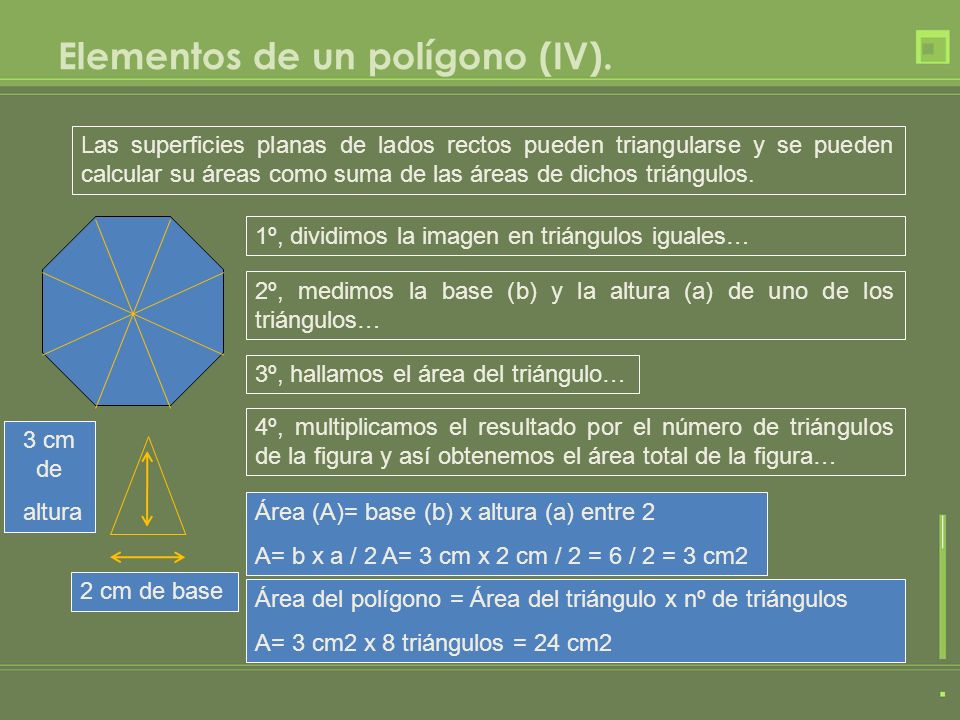 Elementos de un polígono (IV).
