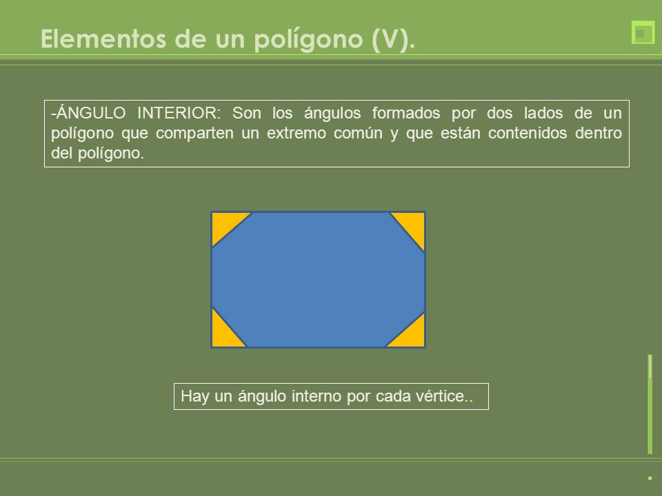 Elementos de un polígono (V).