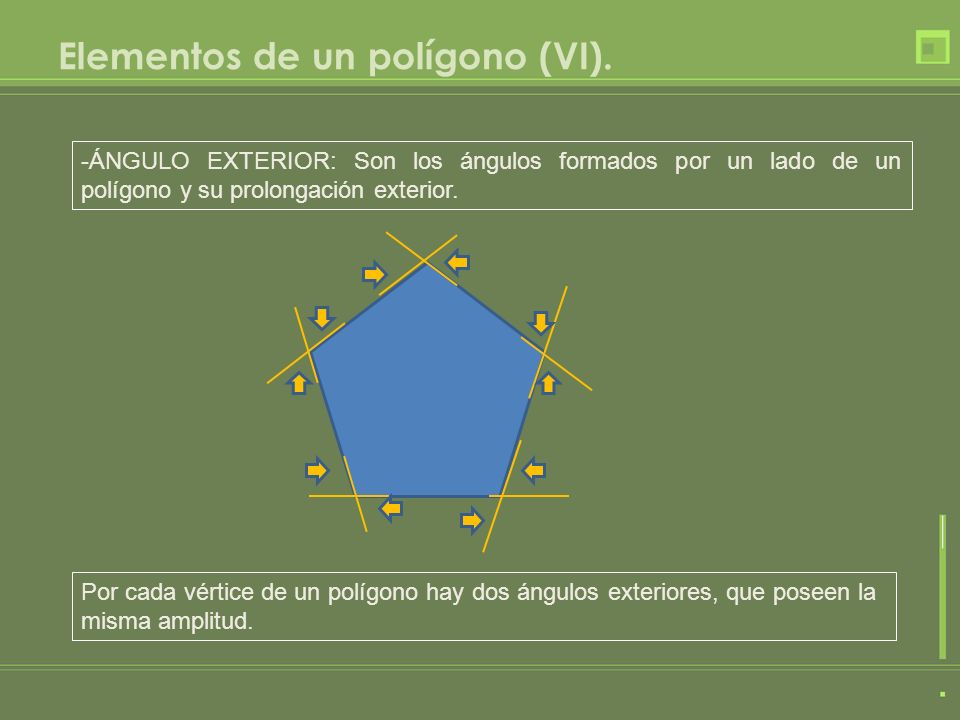 Elementos de un polígono (VI).