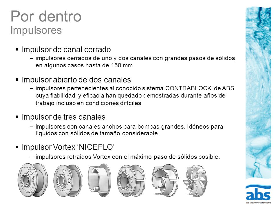 Por dentro Impulsores Impulsor de canal cerrado