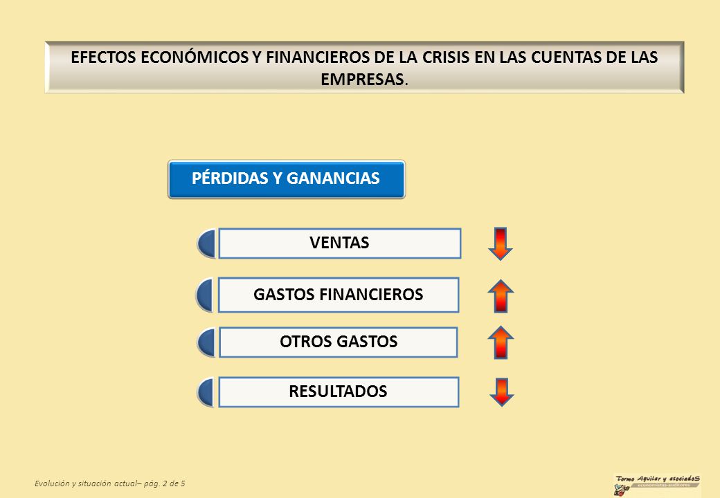 . EFECTOS ECONÓMICOS Y FINANCIEROS DE LA CRISIS EN LAS CUENTAS DE LAS EMPRESAS. PÉRDIDAS Y GANANCIAS.