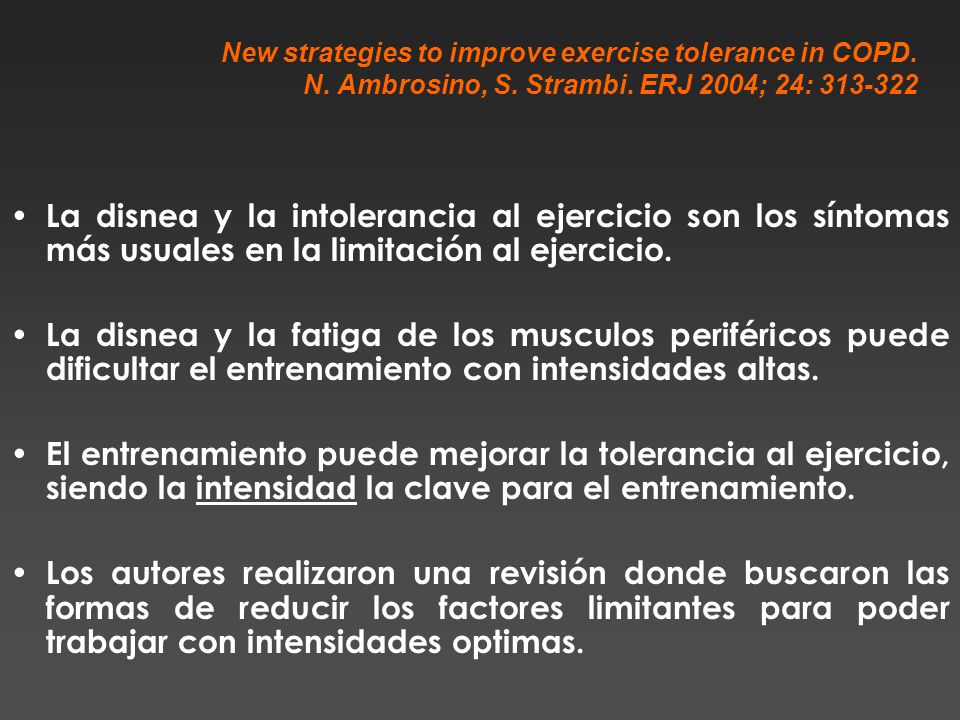 New strategies to improve exercise tolerance in COPD. N. Ambrosino, S