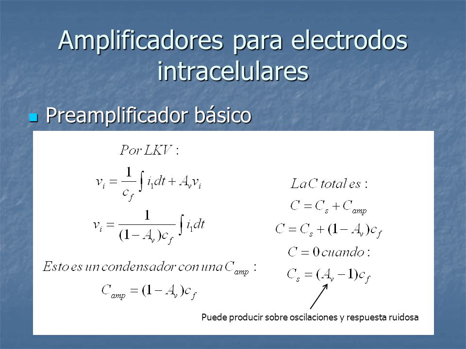 Amplificadores para electrodos intracelulares