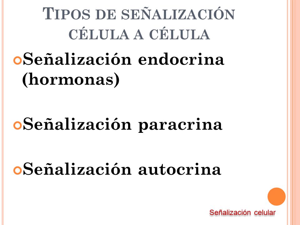 Tipos de señalización célula a célula