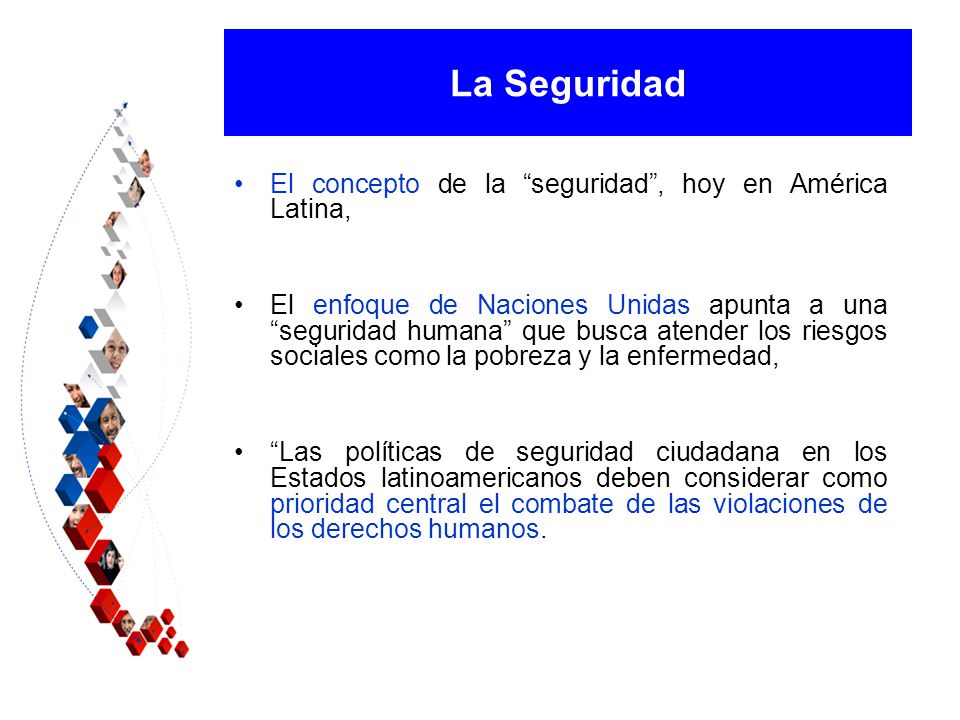 La Seguridad El concepto de la seguridad , hoy en América Latina,