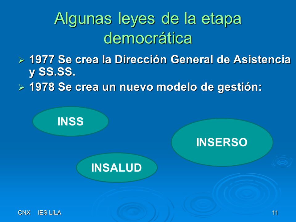 Algunas leyes de la etapa democrática