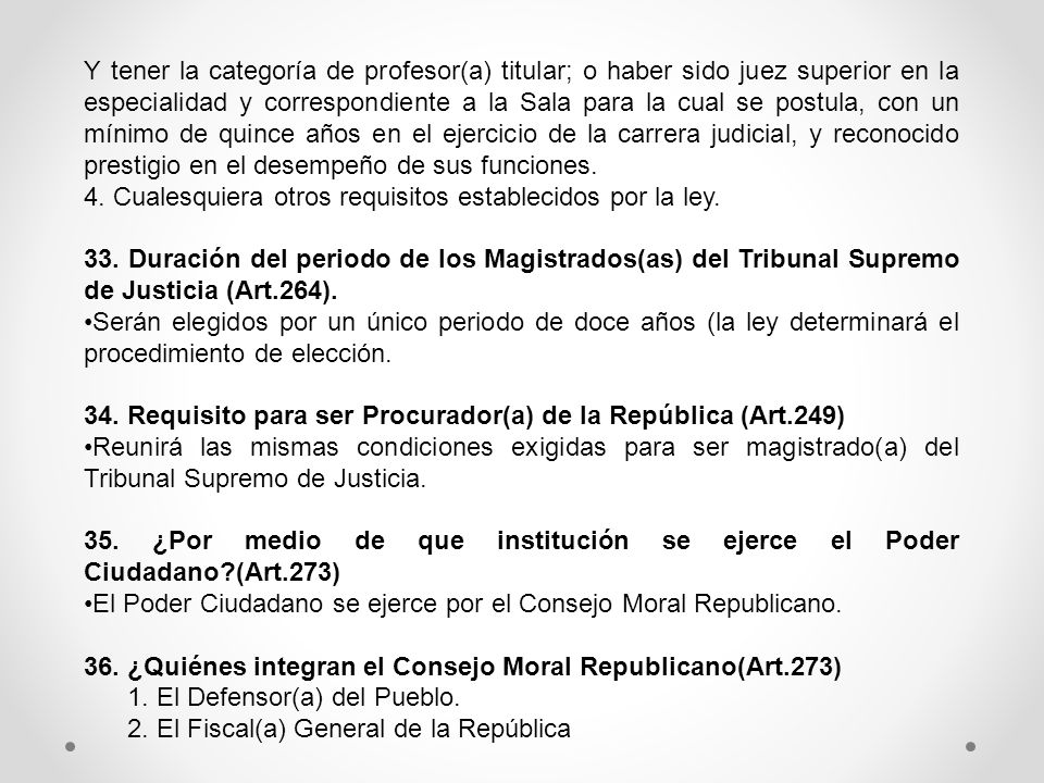 Y tener la categoría de profesor(a) titular; o haber sido juez superior en la especialidad y correspondiente a la Sala para la cual se postula, con un mínimo de quince años en el ejercicio de la carrera judicial, y reconocido prestigio en el desempeño de sus funciones.