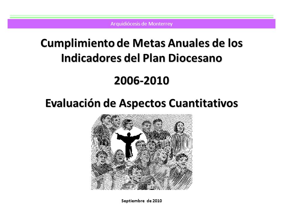 Cumplimiento de Metas Anuales de los Indicadores del Plan Diocesano