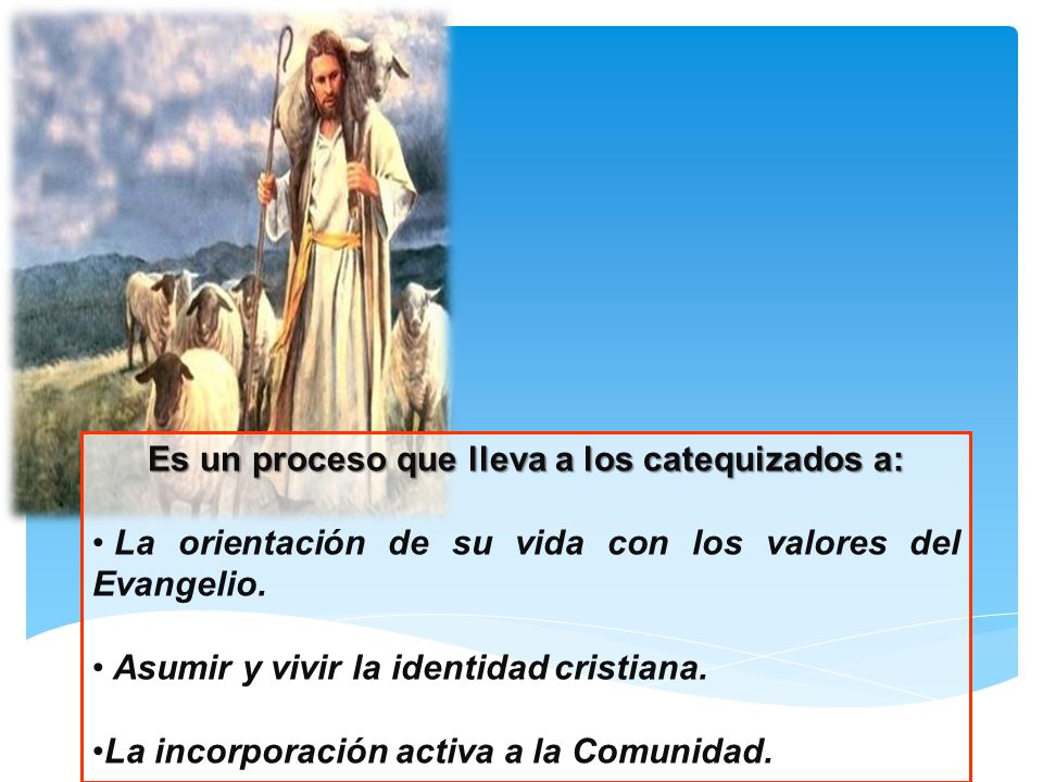 Es un proceso que lleva a los catequizados a: