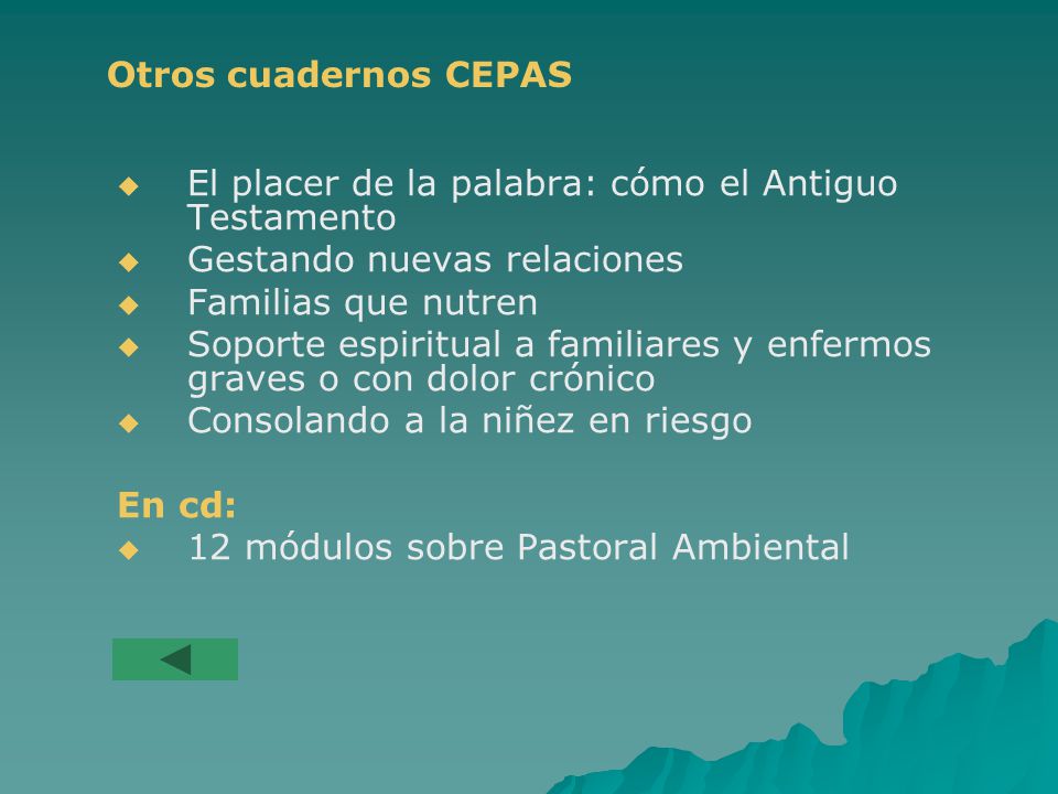 Otros cuadernos CEPAS El placer de la palabra: cómo el Antiguo Testamento. Gestando nuevas relaciones.