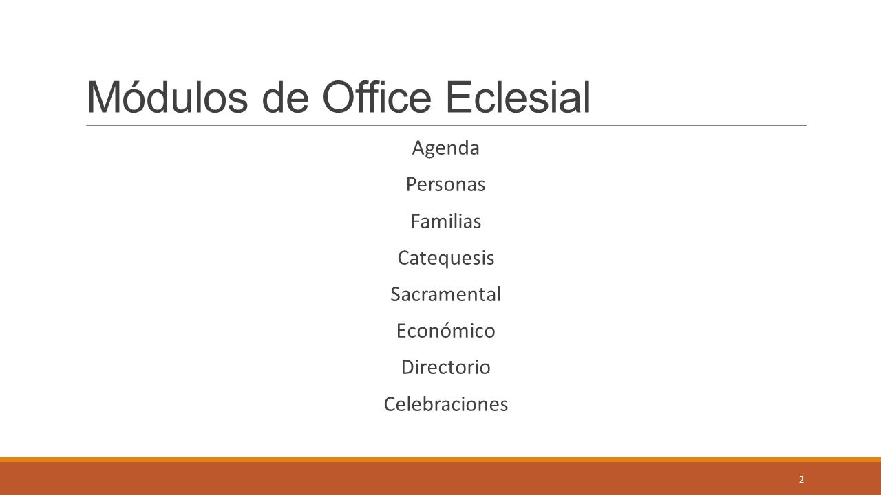 Software de gestión de información eclesial - ppt descargar