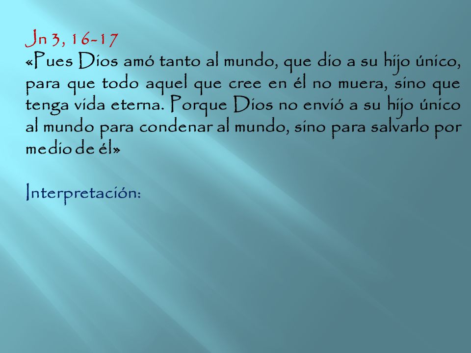 Jn 3, 16-17