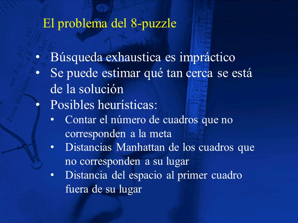 El problema del 8-puzzle