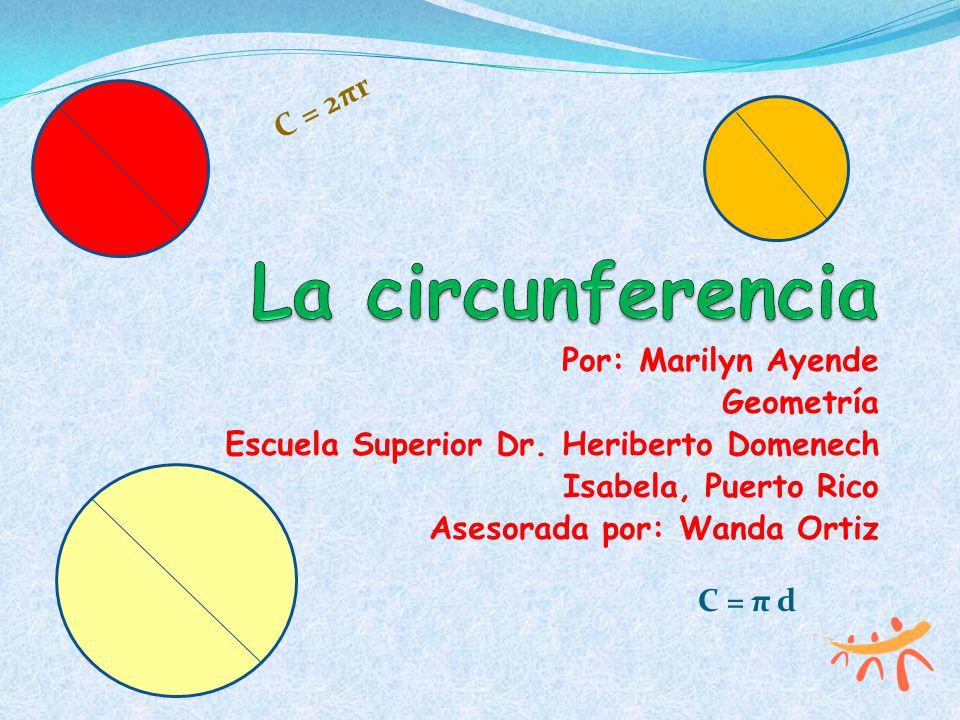 La circunferencia C = 2πr Por: Marilyn Ayende Geometría