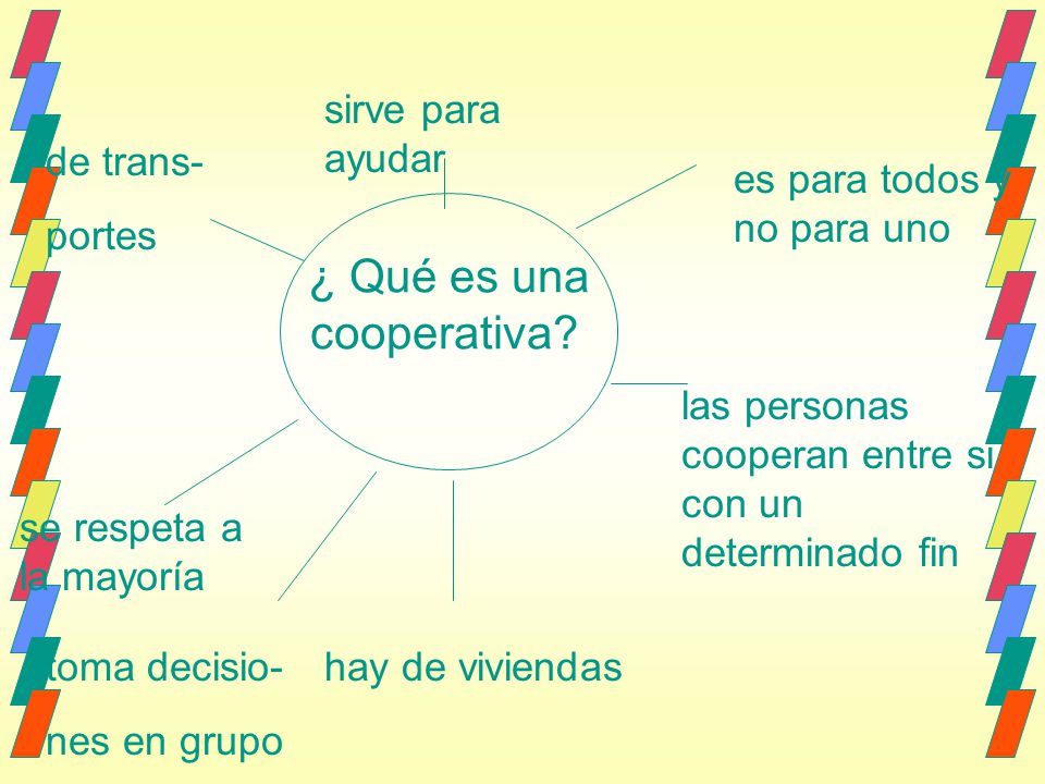 ¿ Qué es una cooperativa sirve para ayudar de trans- portes