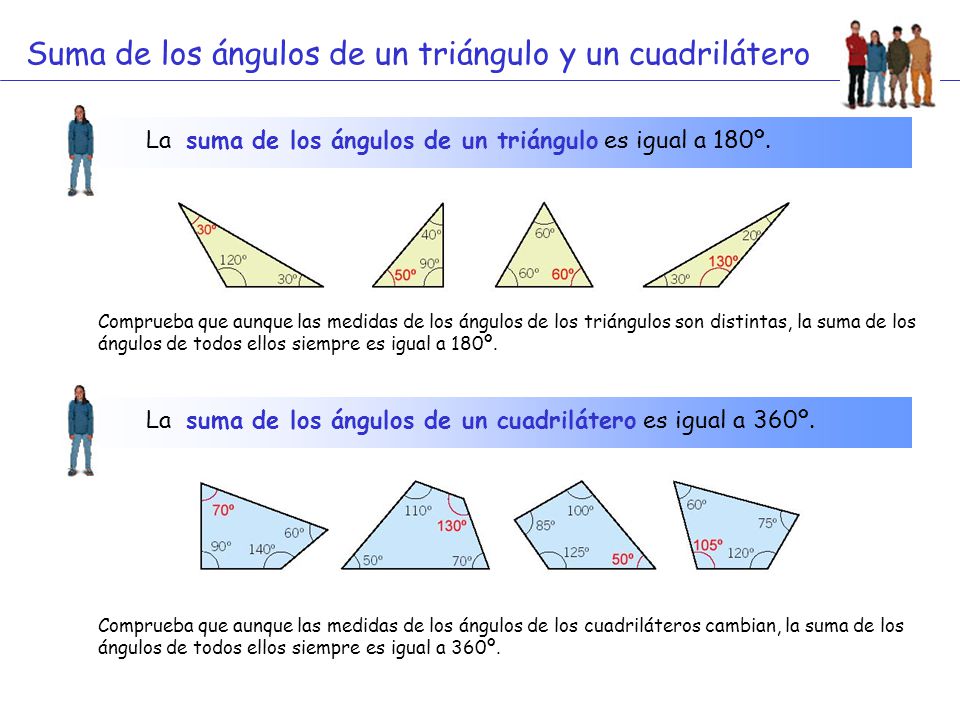 Suma de los ángulos de un triángulo y un cuadrilátero