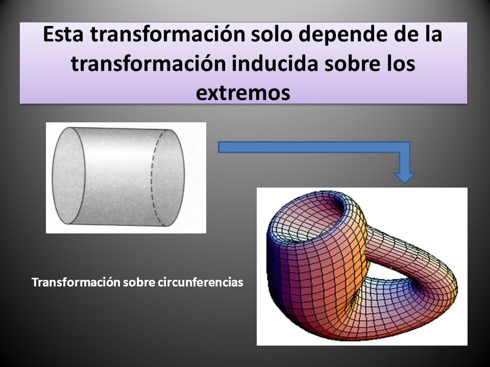 Esta transformación solo depende de la transformación inducida sobre los extremos