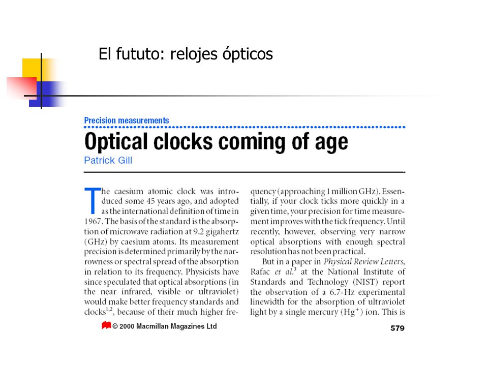 El fututo: relojes ópticos
