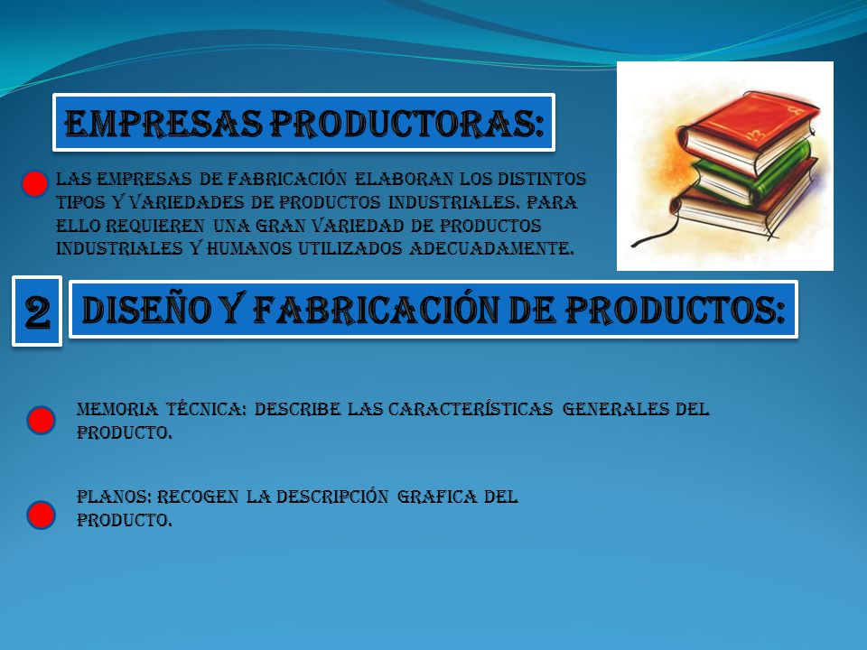 Empresas productoras: Diseño y fabricación de productos: