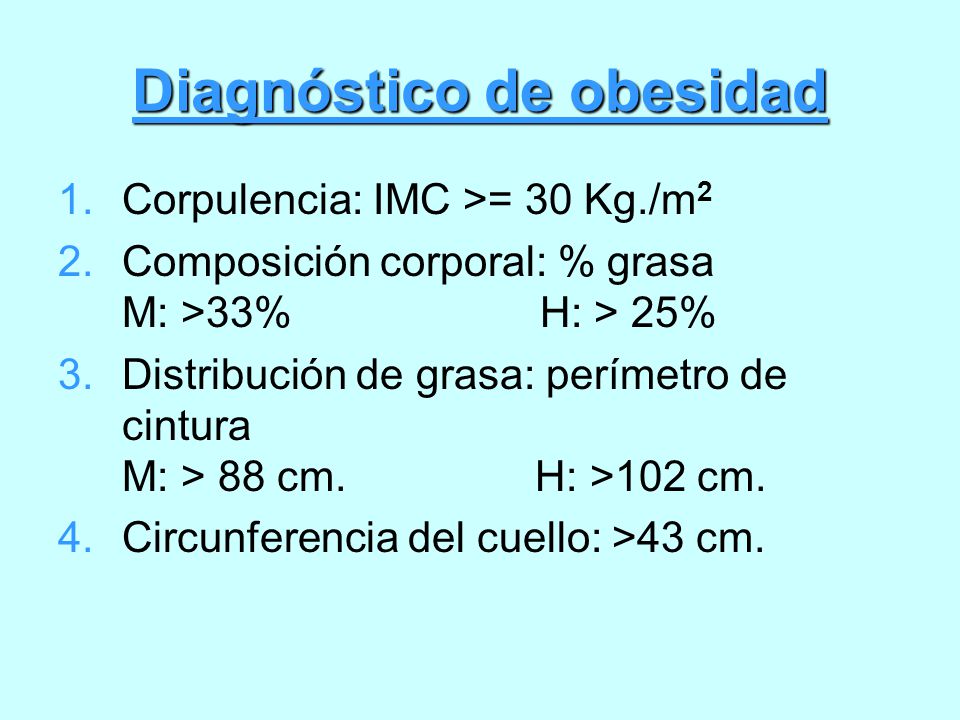 Diagnóstico de obesidad