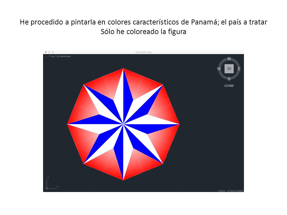 He procedido a pintarla en colores característicos de Panamá; el país a tratar Sólo he coloreado la figura