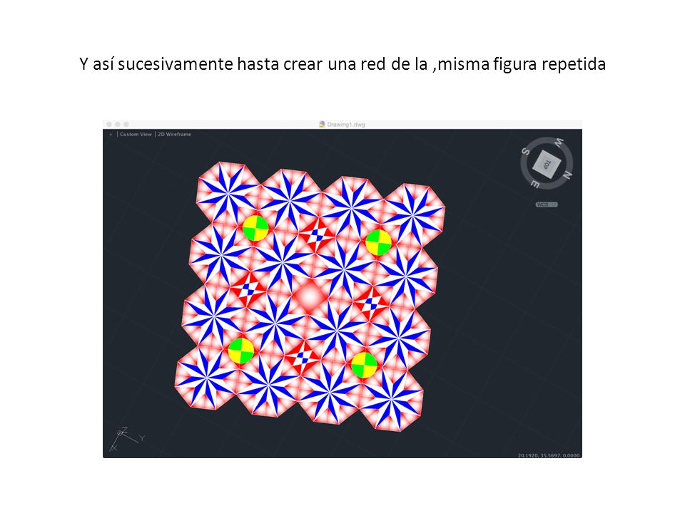 Y así sucesivamente hasta crear una red de la ,misma figura repetida