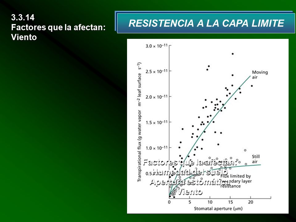 RESISTENCIA A LA CAPA LIMITE Factores que la afectan: