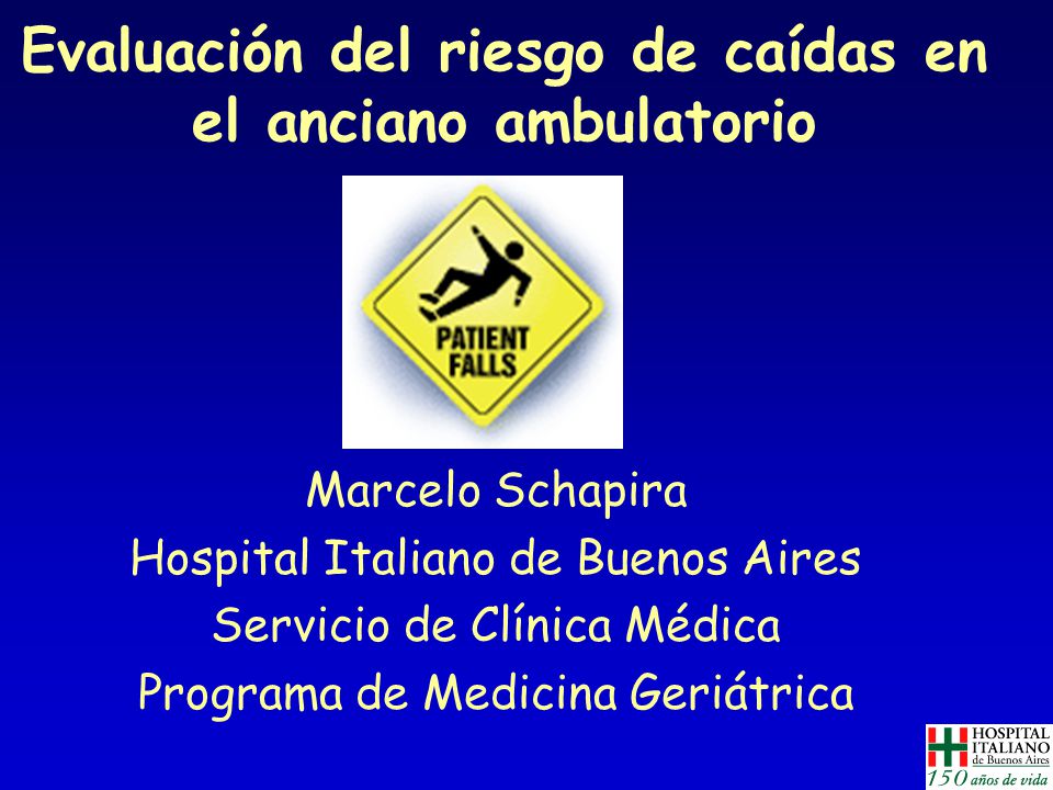 Evaluación del riesgo de caídas en el anciano ambulatorio