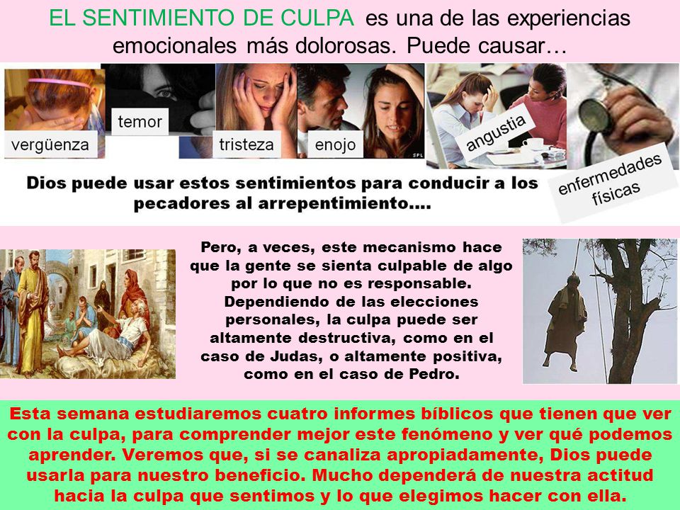 EL SENTIMIENTO DE CULPA es una de las experiencias emocionales más dolorosas. Puede causar…