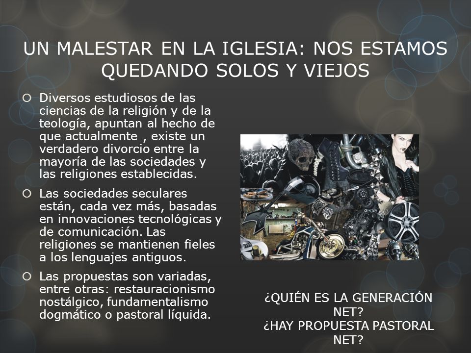 UN MALESTAR EN LA IGLESIA: NOS ESTAMOS QUEDANDO SOLOS Y VIEJOS