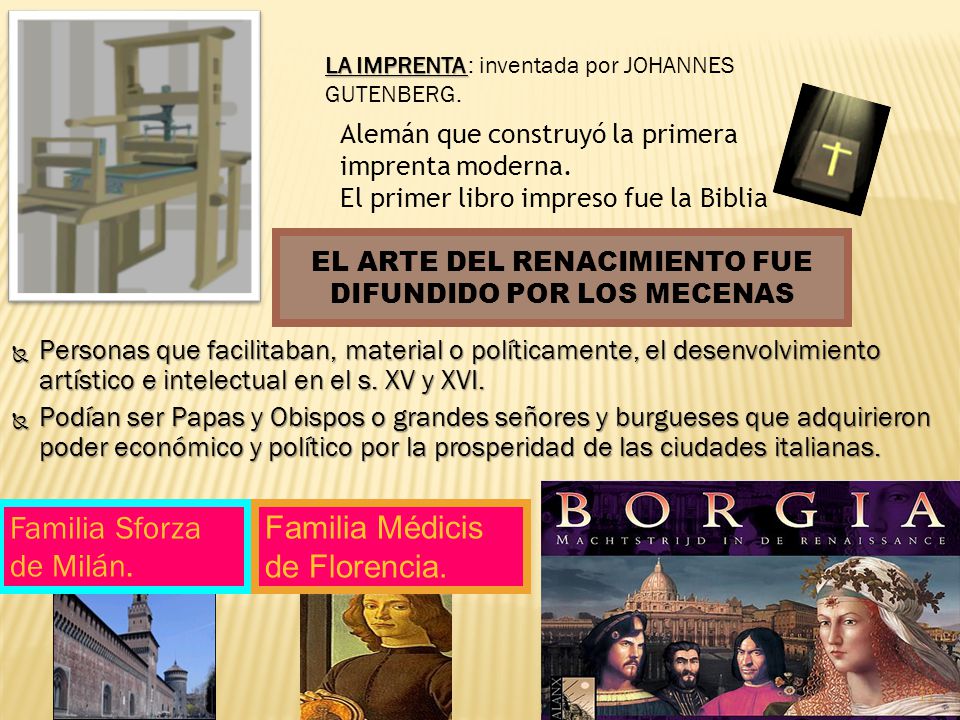EL ARTE DEL RENACIMIENTO FUE DIFUNDIDO POR LOS MECENAS