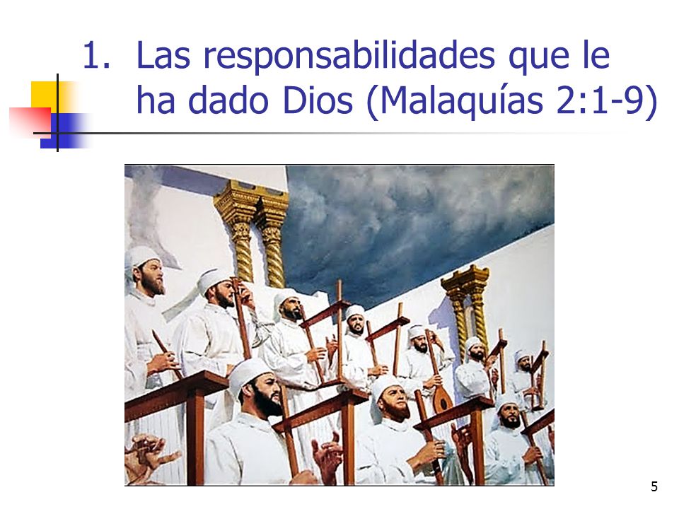 Las responsabilidades que le ha dado Dios (Malaquías 2:1-9)