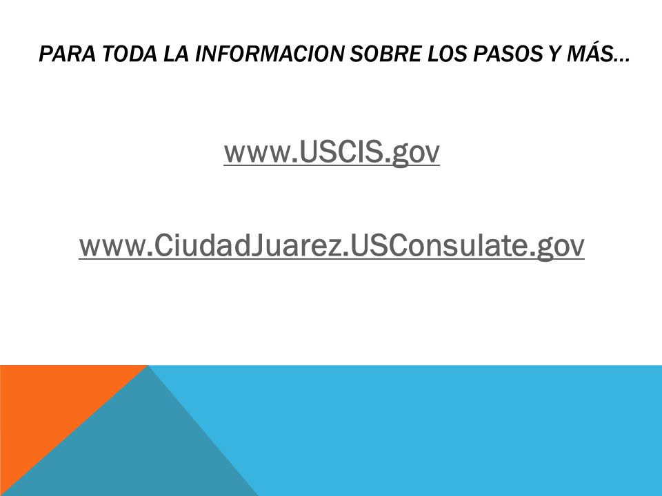 Para toda la informacion sobre los pasos y más…