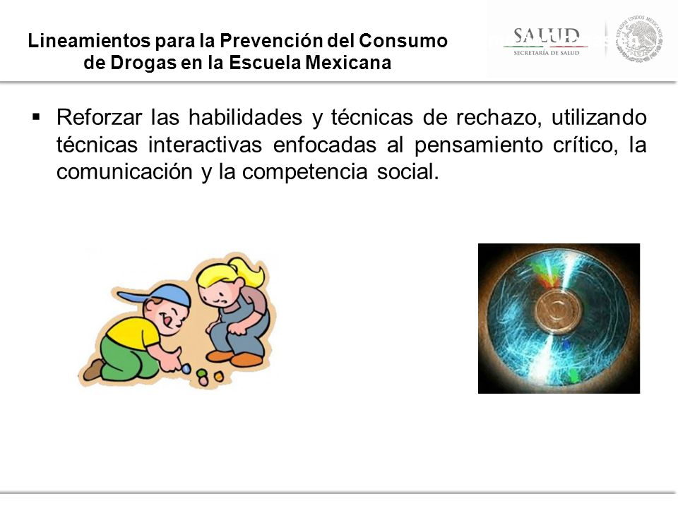 Lineamientos para la Prevención del Consumo de Drogas en la Escuela Mexicana