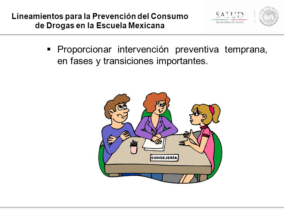 Lineamientos para la Prevención del Consumo de Drogas en la Escuela Mexicana