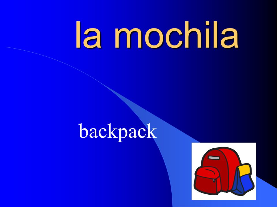 la mochila backpack