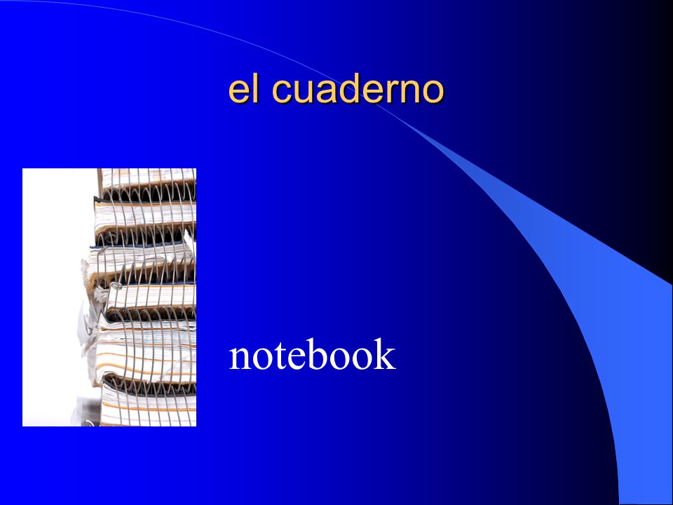 el cuaderno notebook