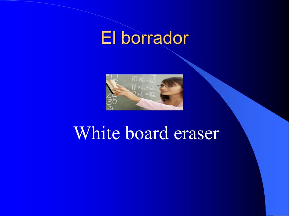 El borrador White board eraser