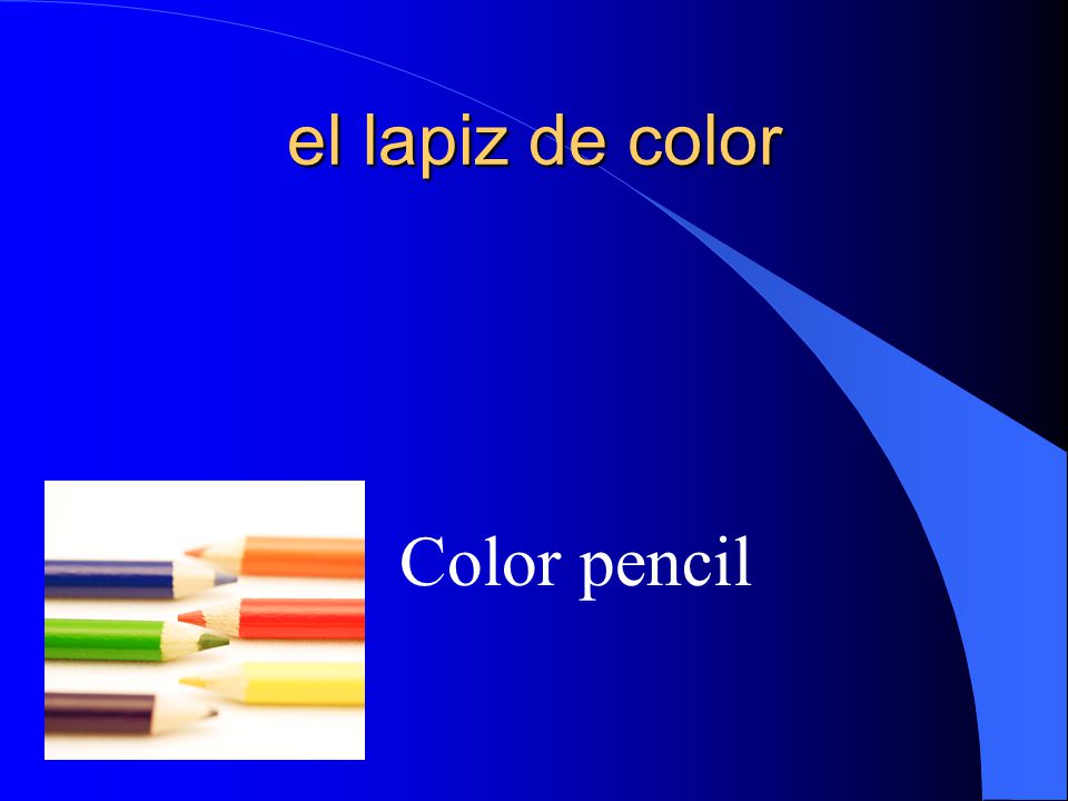 el lapiz de color Color pencil