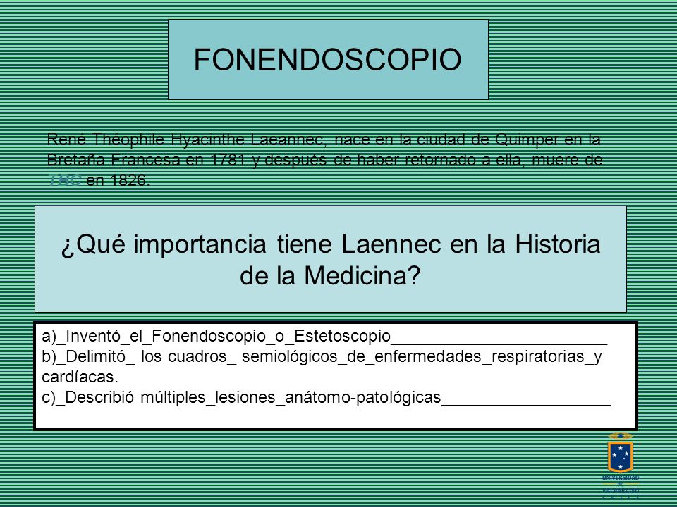 FONENDOSCOPIO ¿Qué importancia tiene Laennec en la Historia