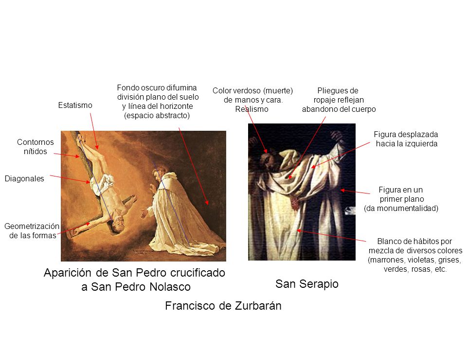 Aparición de San Pedro crucificado a San Pedro Nolasco San Serapio